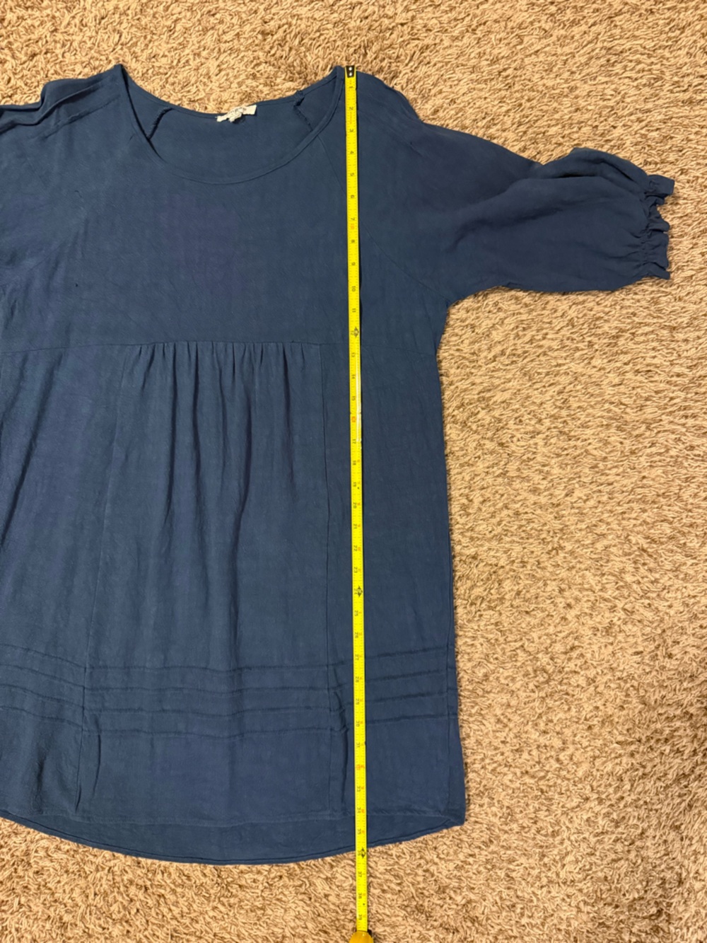Umgee Navy Blue Linen Blend Dress - Picture 12 of 13